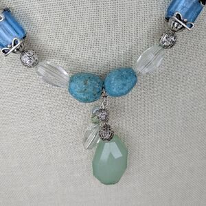 *Bundle and Save* Avon Silver and Blue Beaded Necklace
